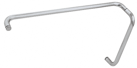 Brushed Satin Chrome 12" Pull Handle and 24" Towel Bar BM Series Combination W - Picture 1 of 1