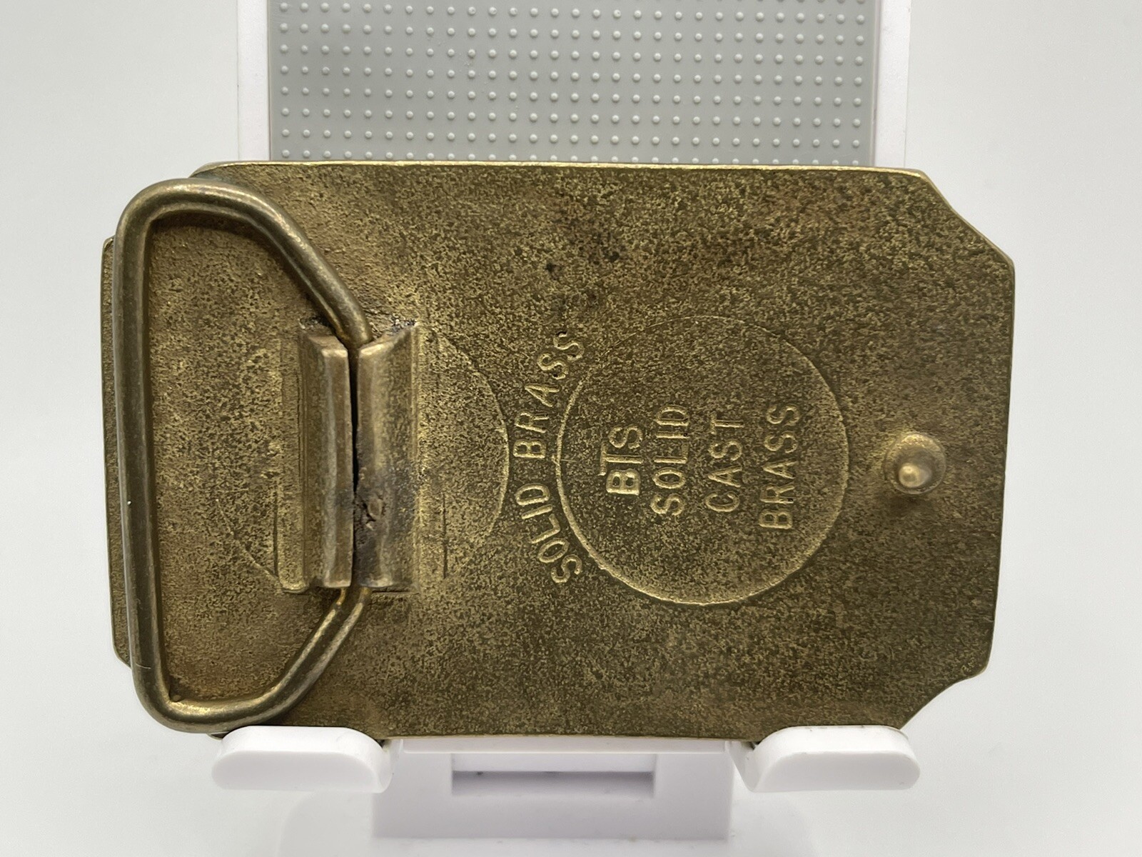 Vintage BTS Solid Brass Steam Engine Train Belt B… - image 4