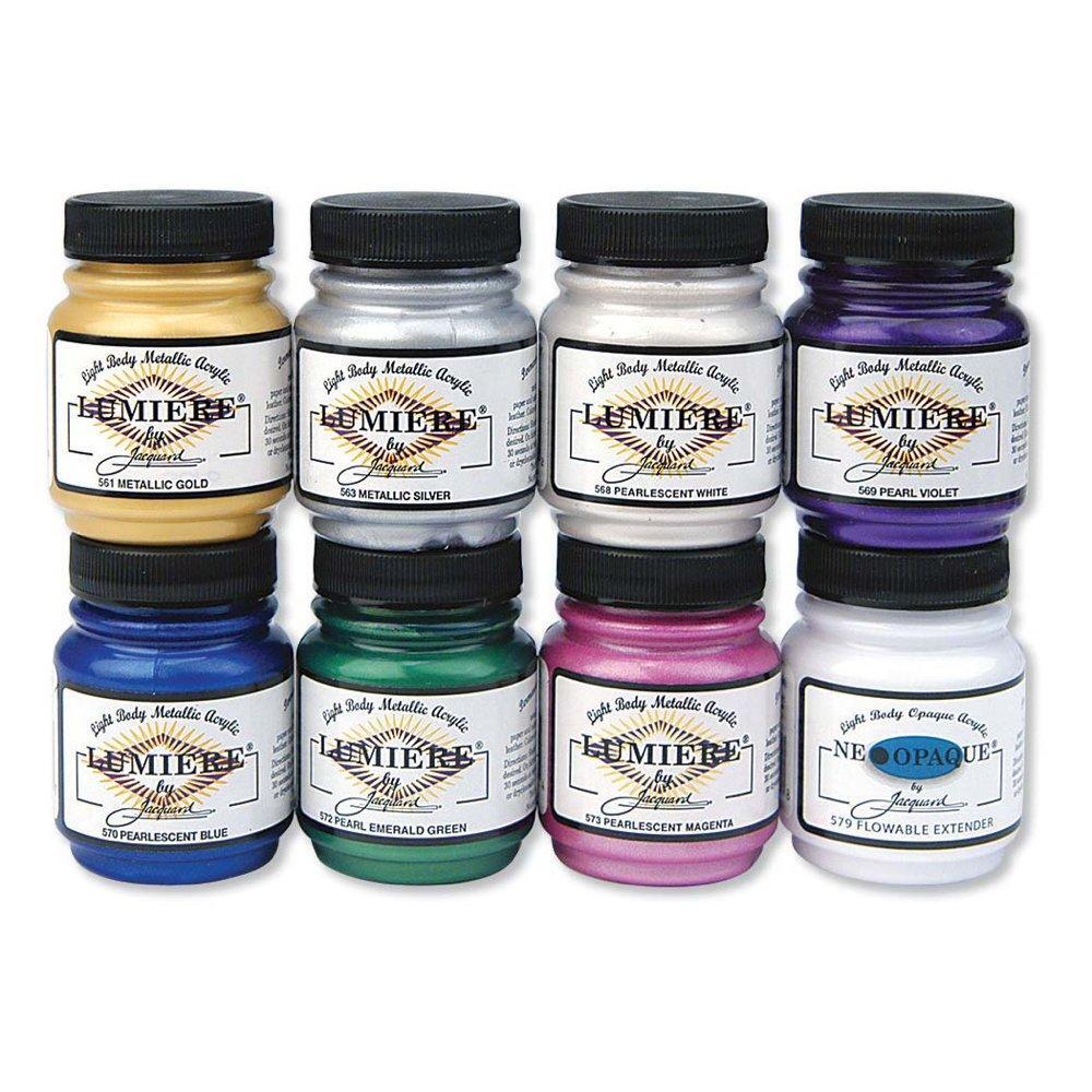 Jacquard - Lumiere 8 Color Set (JAC5600) Acrylic Fabric Paints