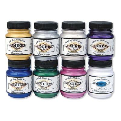 Jacquard - Lumiere 8 Farben Set (JAC5600) Acryl Stofffarben