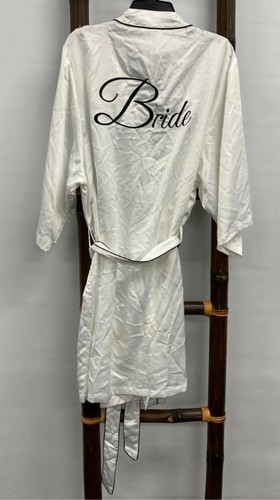 NEW Bras & Things Bride wrap kimono gown 3/4 sleeve White Ladies Sz S ...