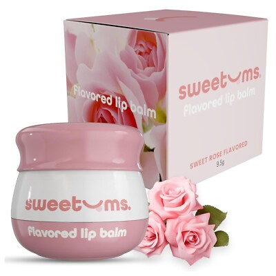 Sweet Rose Lip Balm with Vitamin E Oil   Natural Lip Moisturizer for Dry, Chappe