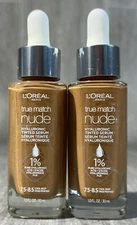 L'OREAL True Match Nude Hyaluronic Tinted Serum Makeup 7.5-8.5Cool Deep Lot Of 2