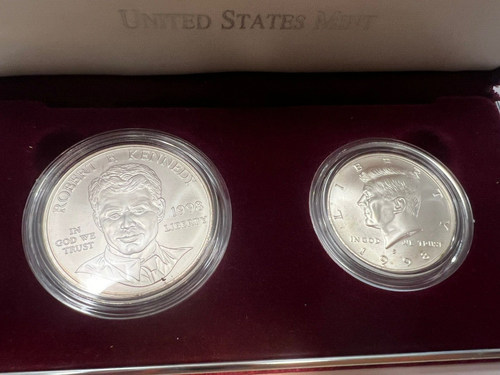 1998-S Kennedy Two Coin Collectors Set W/OGP + COA - Picture 3 of 4