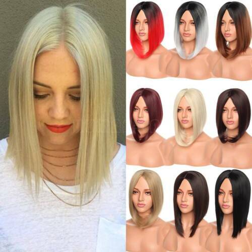 WIG ME UP Kurzhaarperücke 'Bob' – Blonde Perücke Mit Mittelscheitel & Kopfhautimitat | Verstellbar Bis 60 Cm | Seidige Kunstfaser Für Natürlichen Look