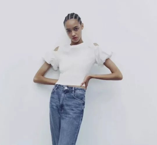 Chemise blanche manche bouffante zara hot sale