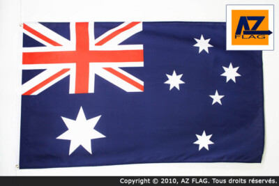 Bandiera nazionale australiana che sventola su sfondo bianco isolato Illustrazione 3D della bandiera australiana | Foto Premium