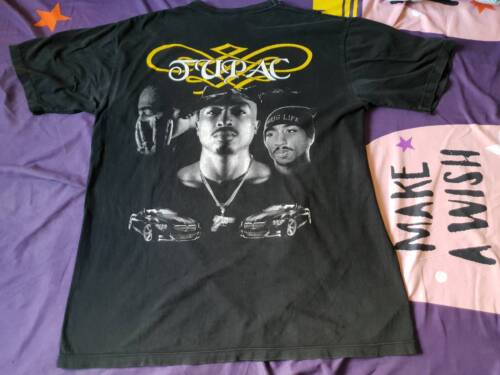 Rare vintage Bootleg T shirt hip hop 2pac tupac shakur 90s marijuana Rap  Tee XL