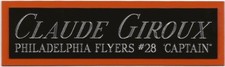CLAUDE GIROUX FLYERS NAMEPLATE AUTOGRAPHED SIGNED HOCKEY PUCK JERSEY STICK PHOTO