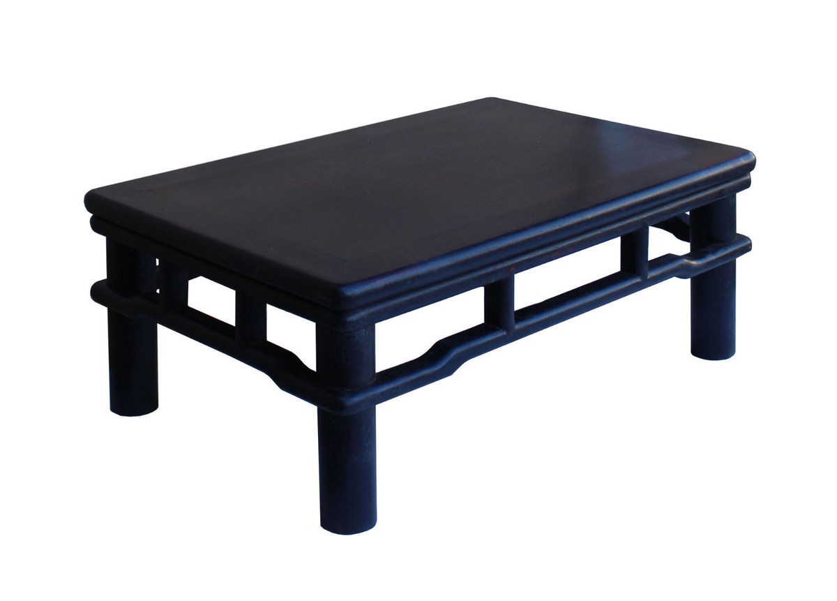 Dark Brown Rosewood Simple Oriental Round Legs Rectangular Display Table Stand cs3251S Dark Brown Rosewood Simple Oriental Round Legs Rectangular Display Table Stand cs3251S