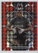 2023 Panini Mosaic Rookies Red Mosaic Prizm Jakorian Bennett #327 fm0