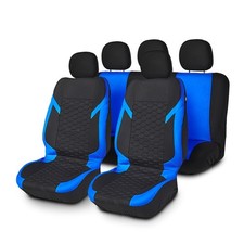 RIDEX Sitzschonbezug Sitzbezüge Set Vorne und Hinten Polyester Blau/Schwarz