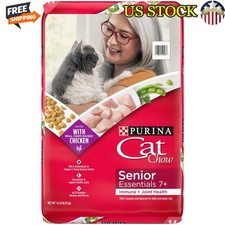 14lb Bag Cat Chow Joint Health Dry Cat Food Senior Cats Real Chicken Glucosamine 1.95 per pound