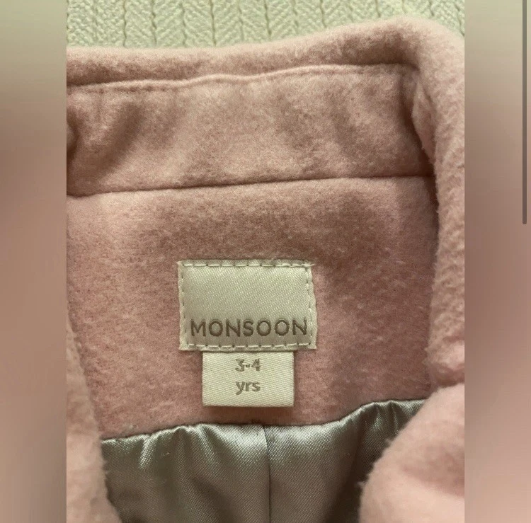 Abrigo Monzón Rosa Capas Niña Talla 3-4Y Foto 3 de 4