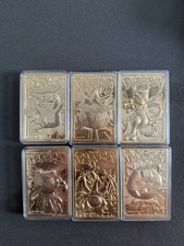 1999 Pok mon Burger King 23K Gold Plated Card Set of 6