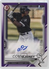 2021 Bowman Paper Prospect Purple Border 229/250 DJ Gladney #PAPR-DG Auto nd3