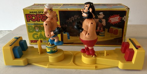 Gioco di boxe vintage 1981 Harmony Kelly Popeye vs Brutus Knockdown Knockout con scatola - Foto 5 di 8