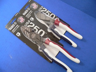 Klein Tools 250th Anniversary Limited Edition 2Pc Set Lineman's & Cutting Pliers