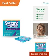 Eyelid Cleansing Wipes Sterile Hypoallergenic Oily Dry Skin 32 Count