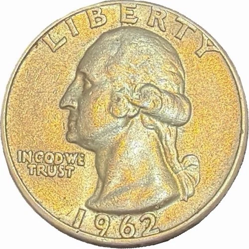 1962 90% Silver Washington Quarter Dollar