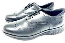 Heez Mens Solid Black Leather Dress Shoe Size 12W