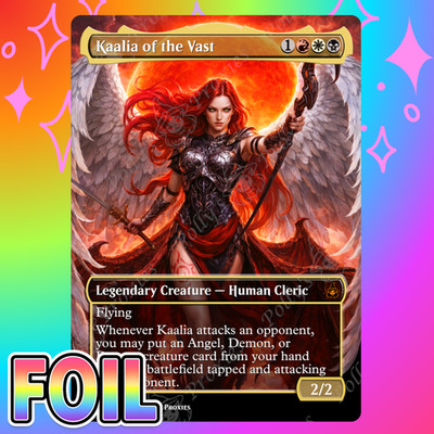 Kaalia of the Vast FOIL Proxy Card with Custom Fantasy Art Design