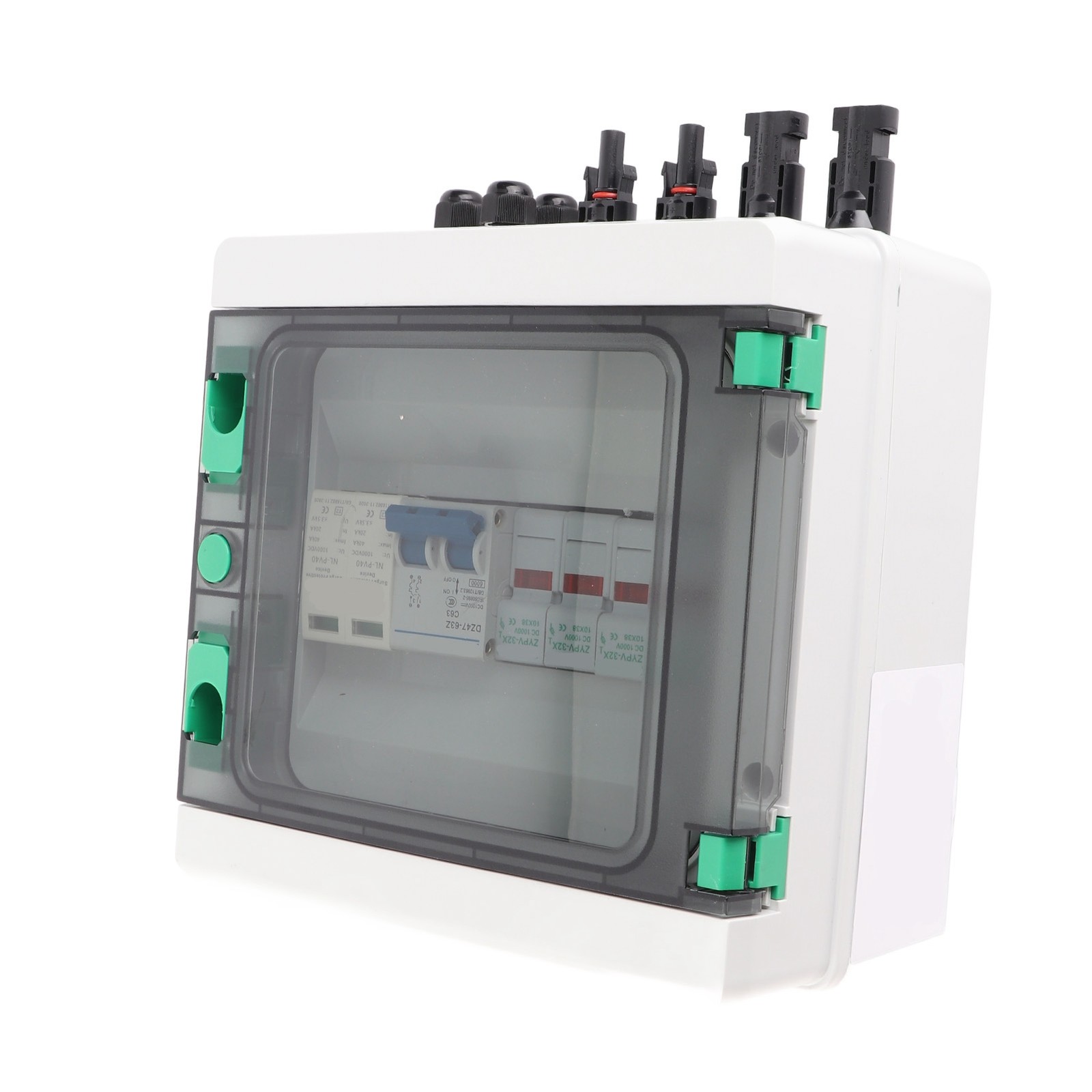 Solar PV Combiner Box 2 String Plastic 15A Protection Circuit