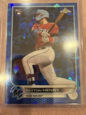 2022 Topps Chrome Sapphire Payton Henry RC #611 Marlins Rookie NM
