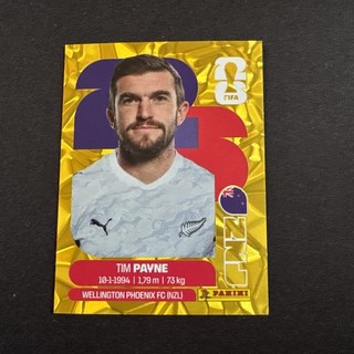 2026 Panini FIFA World Cup Tim Payne #NZL6 Gold Crumple Sticker New Zealand