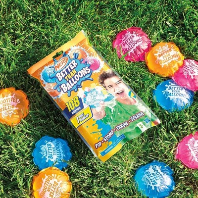NERF Better Than Balloons Water Toys 108 Pods, Easy Clean Up, Backyard Water Fun