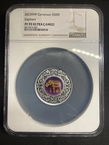 2023MW Cameroon S500F Elephant- NGC PF70 Ultra Cameo With Original Box