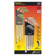 Bondhus 22 Piece Metric/SAE L-Shape Hex Key Set, 20399 20399 Bondhus 20399