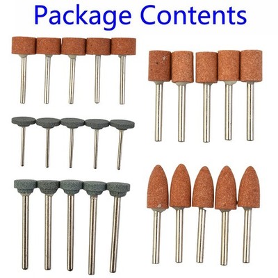 25Pcs Schleifkopf Ellipsenform Polieren Abrasiv Montiert Rad Rotary Assorted