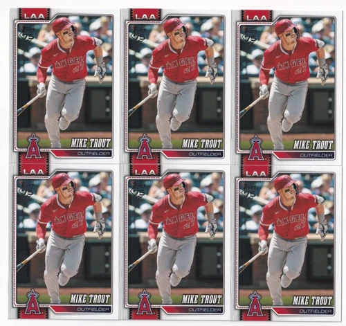 (6) Mike Trout 2026 TOPPS SERIES 1 BASE CARD LOT #350 LOS ANGELES ANGELS