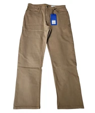 The Perfect Jean NYC Mens 33x28 Denkhaki Slim Thick Jeans Stretch 5 Pocket Tan