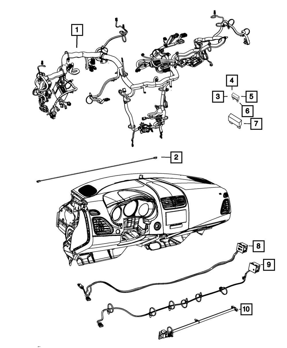 Genuine Mopar Instrument Panel Wiring 68239404AB