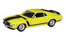 welly Ford Mustang Boss 302 (1970, coche modelo diecast escala 1/24, amarillo 22088