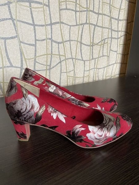 Women Tamaris Heels Red Leather 39
