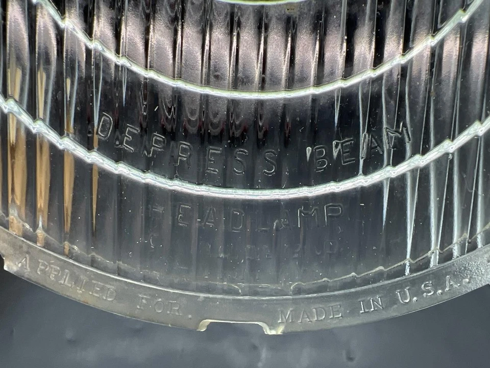 1929-1931 cable castaño rojizo L-29 par de lentes de vidrio faro delantero de haz de presión Foto 3 de 4