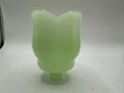 Vintage Jadeite Tulip Candle Holder Tea Light Votive Peg Green Milk Glass Opaque
