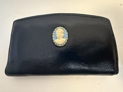 Vintage Sirco Cameo Blue Patent Leather Clutch Wallet - Hong Kong