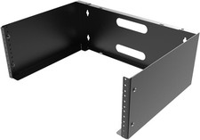 JINGCHENGMEI 4U Wall Mount Patch Panel Bracket- 14 inches Deep 4U, Black