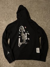 Nike Air Jordan Sport DNA Hoodie Men's Small Black Pullover Sweatshirt Graphic