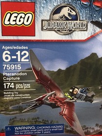 LEGO 75915 Jurassic World &ldquo;Pteranodon Capture&rdquo; 174 Pieces Ages 6-12  2015 NIB
