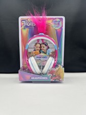 Trolls Youth Headphones Band Together Parental Control Pink Hair W/Share Port