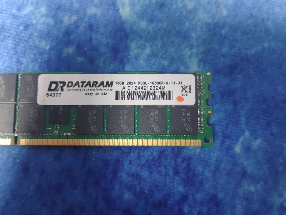 DATARAM 16gb, PC3L-10600R, A01244212324M - Image 4 of 4
