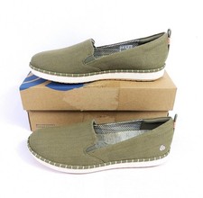 NEW Boxed Women's Clarks 'Step Glow' Cloudsteppers Olive Loafer Style Shoes 6 D