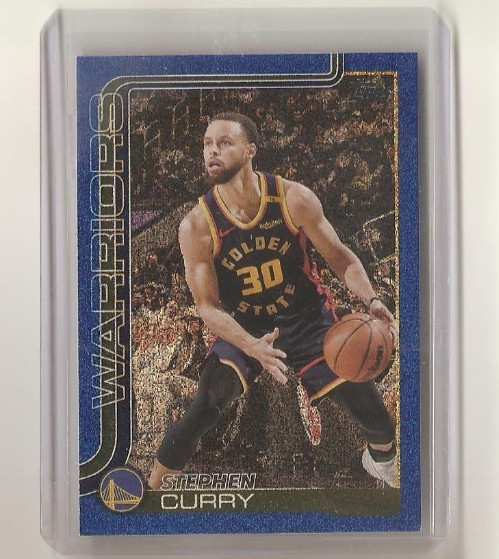 2025-26 Topps STEPHEN CURRY Blue Sandglitter Parallel #135 Golden State Warriors