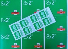 10 x QEII 2022 8 x 2nd NVI Barcoded Booklets (80 Stamps) FV: &pound;72.80