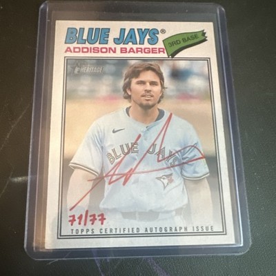 2026 Topps Heritage ADDISON BARGER 直筆サイン Addison Barger 2026 